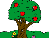 Coloring page Apple tree painted bylalagirl