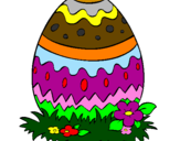 Coloring page Easter egg 2 painted byEmma