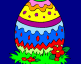 Coloring page Easter egg 2 painted bylaura