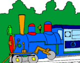 Coloring page Locomotive painted byGABRIELE