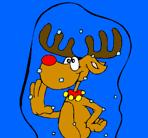 Reindeer inside a bubble