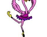 Coloring page Ballet ostrich painted bySNOOP DOG