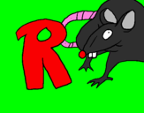 Coloring page Rat painted byrishikesh