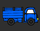 Coloring page Pick-up truck painted bygabor