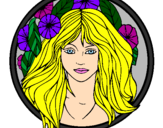 Coloring page Princess of the forest 2 painted bysima