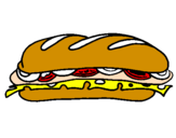 Coloring page Vegetable sandwich painted bylogan