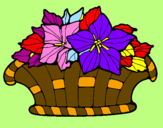 Coloring page Basket of flowers 8 painted bymelissa