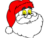 Coloring page santa face painted bypallpma