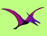 Coloring page Pterodactyl painted byave
