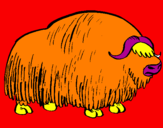 Coloring page Bison painted by....