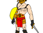 Coloring page Gladiator painted byMax