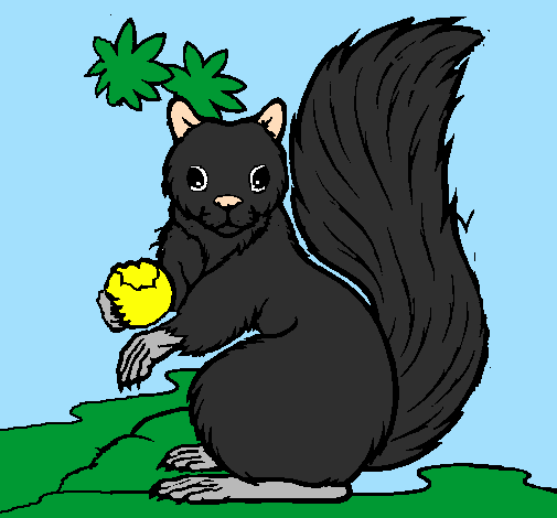 Coloring page Squirrel painted byana luiza