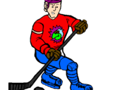 Coloring page Ice hockey player painted bykelan