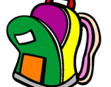 Coloring page School bag II painted byfun