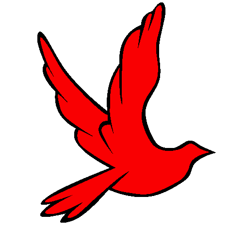 Coloring page Dove of peace in flight painted byanaluizarodrigues