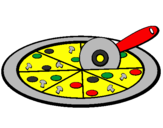 Coloring page Pizza painted bykinnary