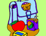 Coloring page Backpack and breakfast painted bymariana