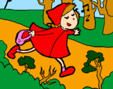 Coloring page Little red riding hood 6 painted bymariana