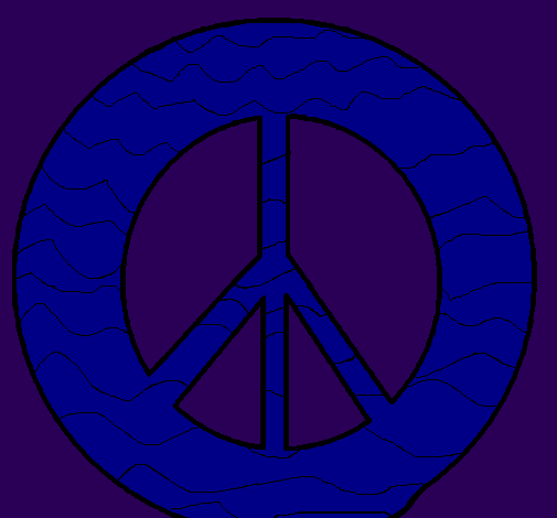 Coloring page Peace symbol painted bymariana