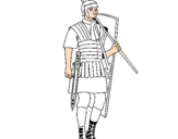 Coloring page Roman soldier painted byGrace