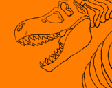Coloring page Tyrannosaurus Rex skeleton painted by87ioFFFD
