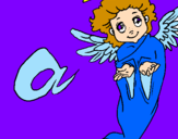 Coloring page Angel painted byerica maria