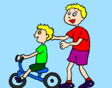 Coloring page Tricycle painted bystefi