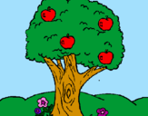 Coloring page Apple tree painted bymariana