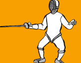 Coloring page Fencing defense painted byjuliana