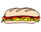 Coloring page Vegetable sandwich painted byivan