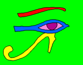 Coloring page Eye of Horus painted byEstefania