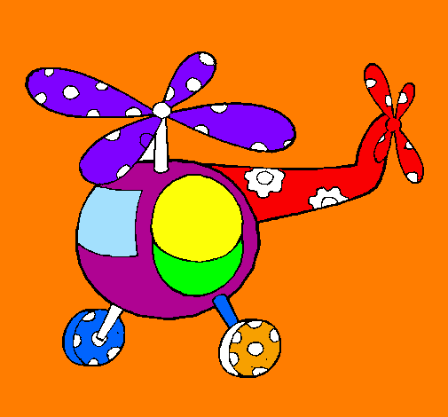 Decorated helicopter