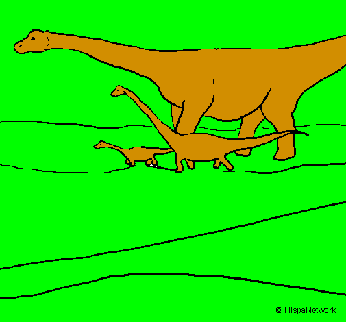 Family of Brachiosaurus 