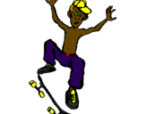 Coloring page Skateboard painted bycolby