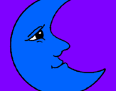 Coloring page Moon painted byadriana