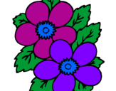 Coloring page Flowers painted byachol