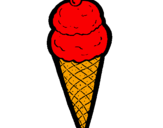 Coloring page Ice-cream cornet painted bypam