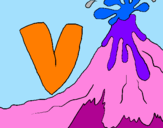 Coloring page Volcano  painted byAREK