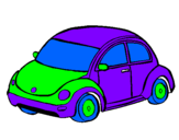 Coloring page Modern car painted bydanely