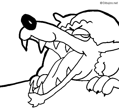 Coloring page Little red riding hood 13 painted bybob