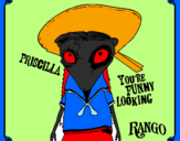 Coloring page Priscilla painted bykelan