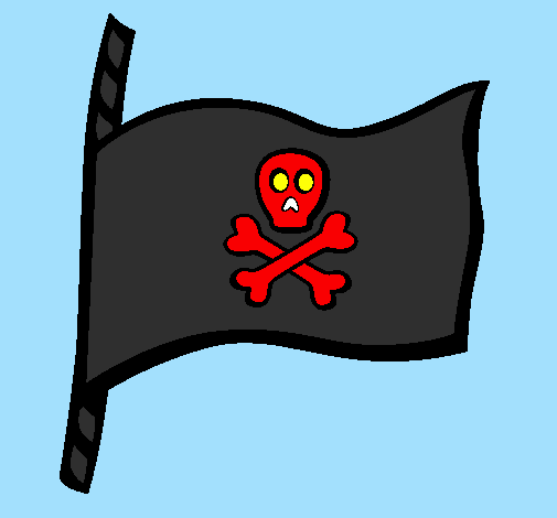 Coloring page Pirate flag painted bystefano