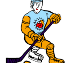 Coloring page Ice hockey player painted byGeorge