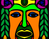 Coloring page Maya  Mask painted byivan