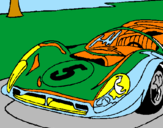 Coloring page Car number 5 painted byali