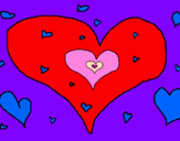 Coloring page Hearts painted byjulia rose