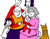 Coloring page Family  painted by17