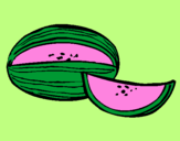 Coloring page Melon painted bymacey