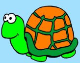 Coloring page Turtle painted bylala