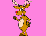 Coloring page Standing reindeer painted bychastiy
